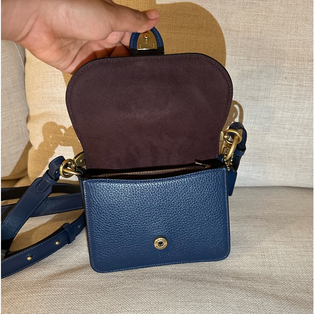 Coach Beat 18 deep blue saddle bag - Picture 6 of 15